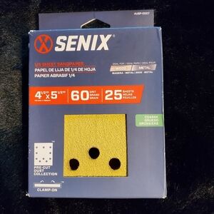 Senix 60 Grade 25 Sheets Sandpaper Size 4½ × 5½